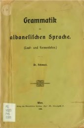 book Grammatik der albanesischen Sprache: Laut - und Formenlehre