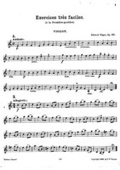 book Exercises tres faciles. Violon