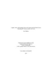 book Capital, Value, and Exchange in the Old Occitan and Old French Tenson (Including the Partimen and the Jeu-Parti) [PhD thesis]