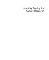 book Usability Testing for Survey Research