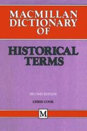 book Macmillan Dictionary of Historical Terms