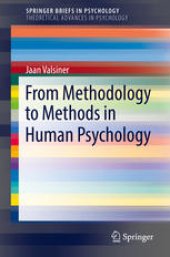 book From Methodology to Methods in Human Psychology 