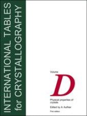 book International Tables for Crystallography Volume D: Physical properties of crystals