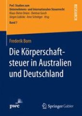 book Die Körperschaftsteuer in Australien und Deutschland