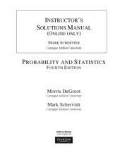 book Instructor’s Solutions Manual for Probability and Statistics