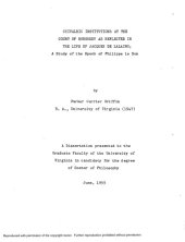 book Chivalric institutions at the court of Burgundy as reflected in the life of Jacques de Lalaing : a study of the epoch of Philippe le Bon [thesis]