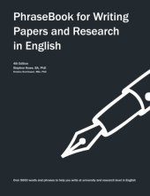 book PhraseBook for Writing Papers and Research in English