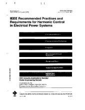 book IEEE Std 519-1992 Recommended Practices and Requirements for Harmonic Control in Electrical Power Systems, IEEE Std 519-1992