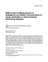 book IEEE STD 81.2-1991Guide for Measurement of Impedance and Safetycharacteristics of Large, Extended