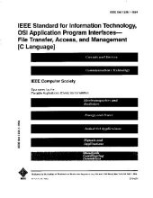 book IEEE Standard for Information Technology, Osi Application Program Interfaces-File Transfer, Access, and Management (C Language) (Ieee Std 1238.1