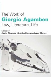 book EUP The Work Of Giorgio Agamben Law Literature Life