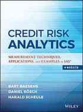 book Credit risk analytics : measurement techniques, applications, and examples in SAS