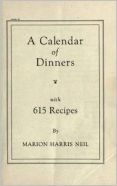 book A Calendar of dinners with 615 recipes