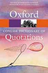 book Concise Oxford Dictionary of Quotations, 5th ed.