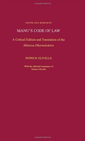 book Manu's code of law : a critical edition and translation of the Mānava-Dharmaśāstra