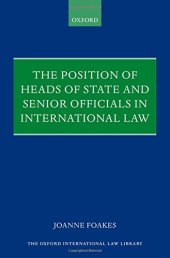 book The position of heads of state and senior officials in international law