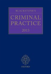 book Blackstone's criminal practice 2013