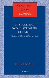 book Mistake and non-disclosure of facts : models for English contract law