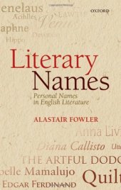 book Literary names : personal names in English literature