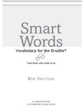 book Smart Words: Vocabulary for the Erudite