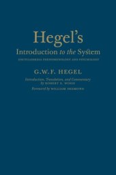 book Hegel's introduction to the System : encyclopaedia phenomenology and psychology