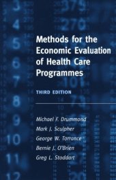 book Methods for the Economic Evaluation of Health Care Programmes Third Edition