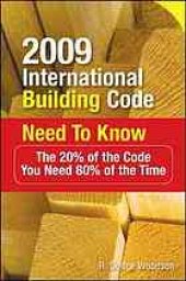 book 2009 international building code need to know : the 20% of the code you need 80% of the time