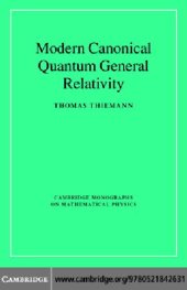 book Modern Canonical Quantum General Relativity