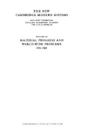 book The New Cambridge Modern History, Vol. 11: Material Progress and World-Wide Problems, 1870-98