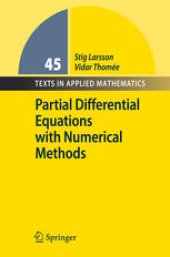 book Partial Differential Equations With Numerical Methods