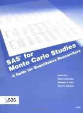 book SAS for Monte Carlo Studies: A Guide for Quantitative Researchers