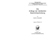 book Die Anfänge der hebräischen Geschichtsschreibung