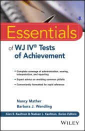 book Essentials of WJ IV Tests of Achievement