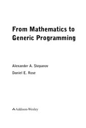 book From Mathematics to Generic Programming