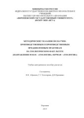 book Методические указания по научно-производственным и производственным преддипломным практикам на геологическом факультете (направление 05.03.01 - "Геология"; 020700.68 - "Геология")  