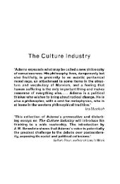 book The Culture Industry -- Selected Essays on Mass Culture