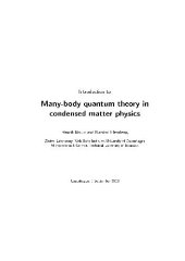 book Many-body quantum theory in condensed matter physics