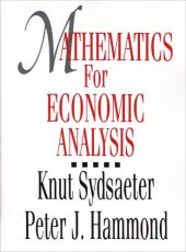 book Mathematics for Economic Analysis