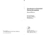 book Introduction To Statistical Pattern Recognition