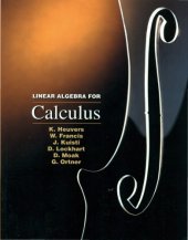 book Linear Algebra For Calculus