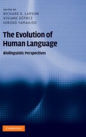 book The Evolution of Human Language: Biolinguistic Perspectives