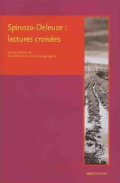 book Spinoza-Deleuze: lectures croisées