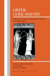 book Greek Lyric Poetry