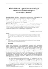 book Particle Swarm Optimization for Single Objective Continuous Space Problems: A Review