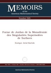 book Forme De Jordan De LA Manodromie Des Singularites Superisole Es De Surfaces