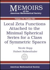 book Local Zeta Functions Attached To The Minimal Spherical Series For A Class Of Symmetric Spaces