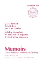 book Stability in Modules for Classical Lie Algebras: A Constructive Approach