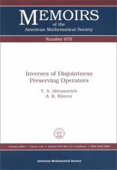 book Inverses of Disjointness Preserving Operators