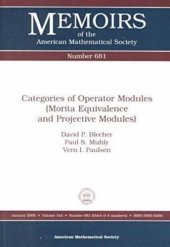 book Categories of Operator Modules: Morita Equivalence and Projective Modules