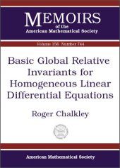 book Basic Global Relative Invariants for Homogeneous Linear Differential Equations